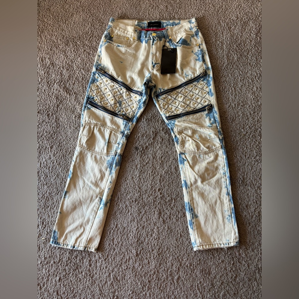 New Men’s Centenario Bootcut Embellished Denim Jeans